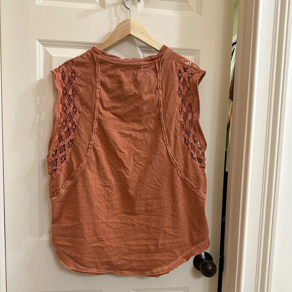 Free People Lace orange Top